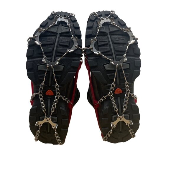 Nike Air Mens Black & Gray Gore-Tex XCR Kahtoola Ice Grips Hiking Shoes Sz 12.5 - Picture 9 of 11